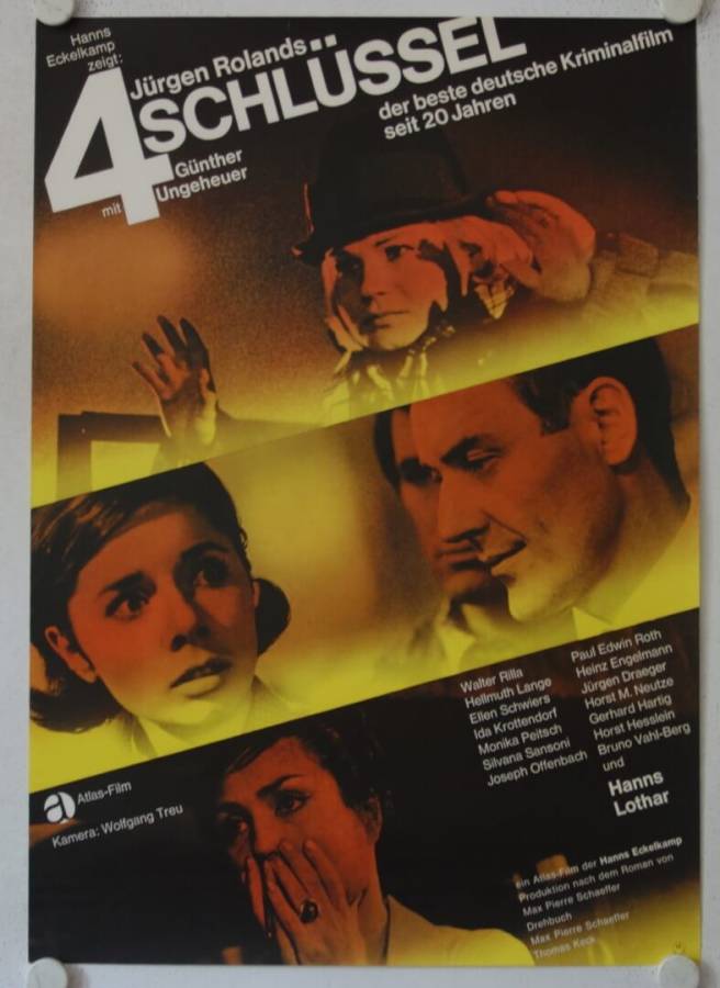 4 Schluessel original release german movie poster